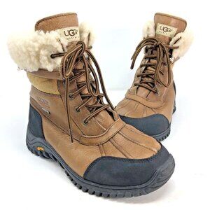 UGG Boots Women 8 Adirondack II Brown Leather Winter Waterproof Fur Lined Vibram